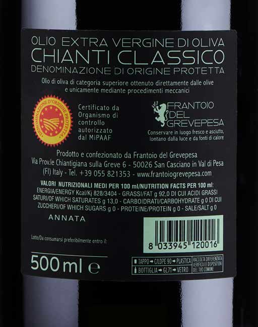 Ekstra deviško oljčno olje Chianti Classico DOP