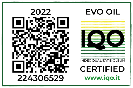 SERIALE IQO: 224306529 Frantoio del grevepesa CERTIFICAZIONE VALIDA Punteggio IQO 98/100 Valore garantito all’imbottigliamento
